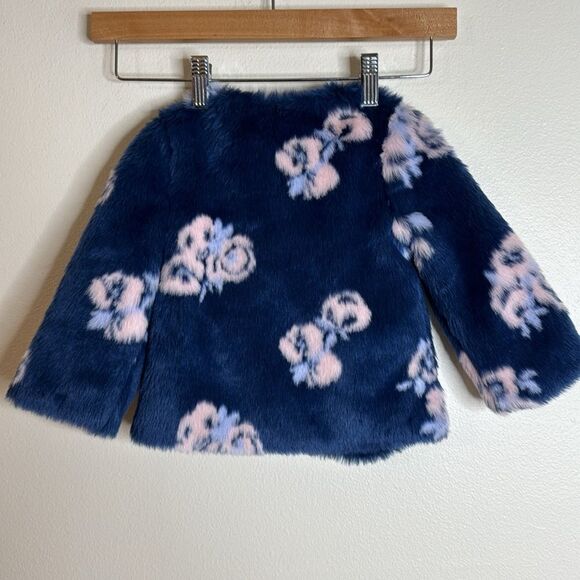 Janie and Jack Faux Floral Print coat Jacket size 12-18 months - Picture 4 of 7